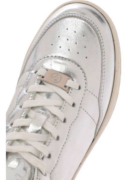 Acbc x Derimod Kadın Gri Metalik Bağcıklı Sneaker 25SFD4353SM