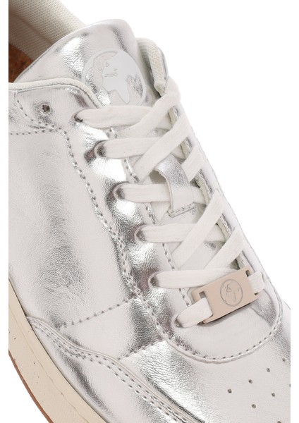 Acbc x Derimod Kadın Gri Metalik Bağcıklı Sneaker 25SFD4353SM