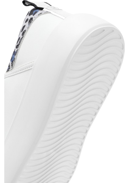 Acbc x Derimod Kadın Beyaz Bağcıklı Leopar Detaylı Sneaker 25SFD435014