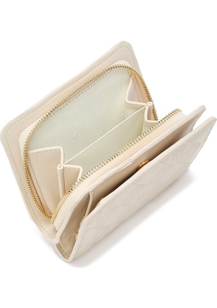 Kadın Krem Baskılı Cüzdan 000A2D563026