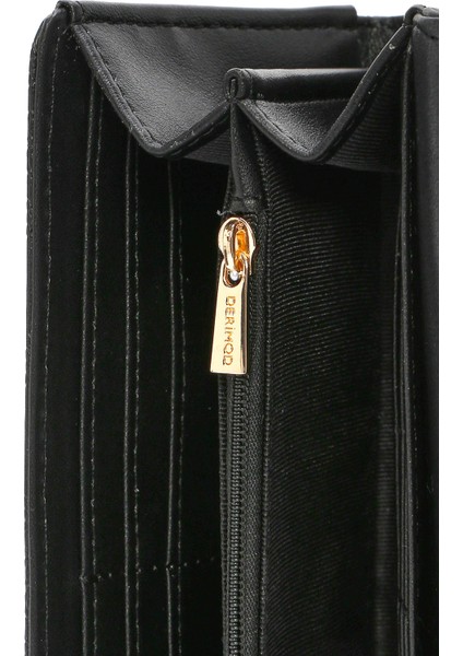 Kadın Siyah Baskılı Cüzdan 000A2D563126