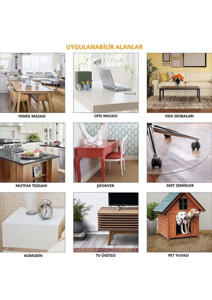 Saydam Yuvarlak Masa Örtüsü Pvc Kalın 1.3mm, Koruyucu ve Estetik Kullanım