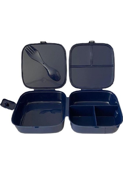 Lacivert 4 Bölmeli Erkek Figürlü Saklama Kabı, Şimşek Desenli, 1 Adet modelleri