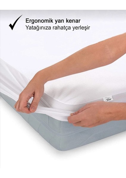 200X200 cm Sıvı Geçirmez Yatak Alezi ve Çarşaf Koruyucu, Beyaz indirimleri