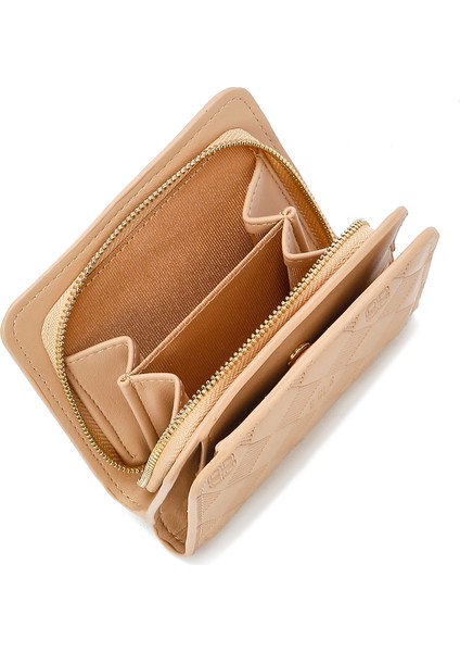 Kadın Bej Baskılı Cüzdan 000A2D563026