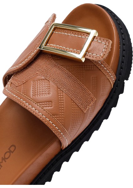 Kadın Taba Tokalı Deri Terlik 25SFD230218