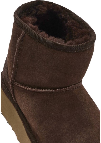 Kadın Kahverengi Kalın Tabanlı Süet Deri Bot 24WFD153510