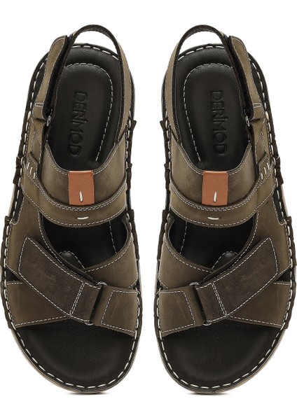 Erkek Siyah Deri Sandalet 25sfd625018