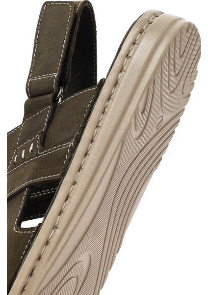 Erkek Siyah Deri Sandalet 25sfd625018