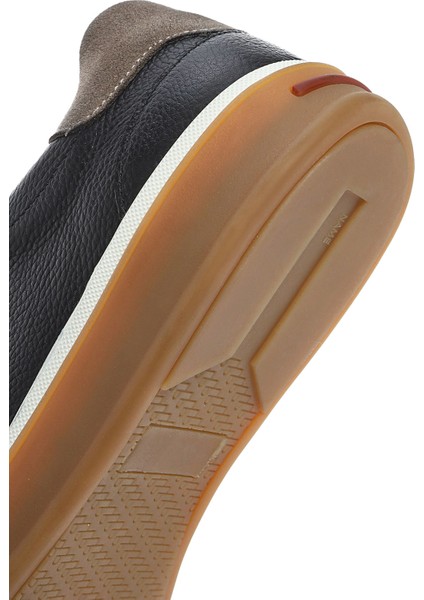 Erkek Siyah Bağcıklı Deri Sneaker 25SFD641914
