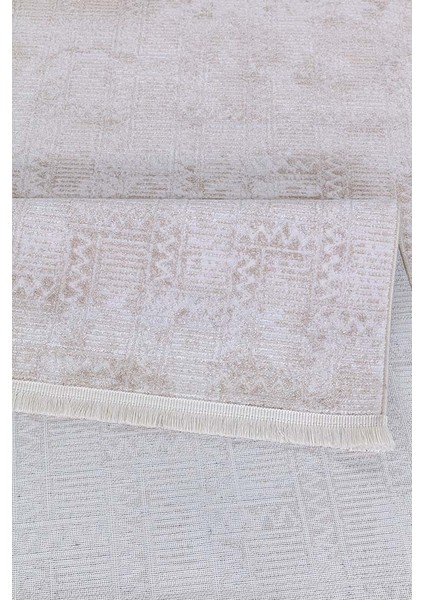 Alaçatı 2602A Krem Bej Yumuşak Dokulu Modern Salon, Mutfak, Oturma, Çocuk Odası Halısı modelleri