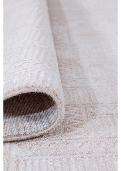 Alaçatı 2602A Krem Bej Yumuşak Dokulu Modern Salon, Mutfak, Oturma, Çocuk Odası Halısı fırsatları