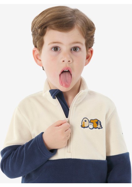 Quechua Çocuk Outdoor Polar Mont - 2/6 Yaş - Bej/mavi - MH500 indirimleri