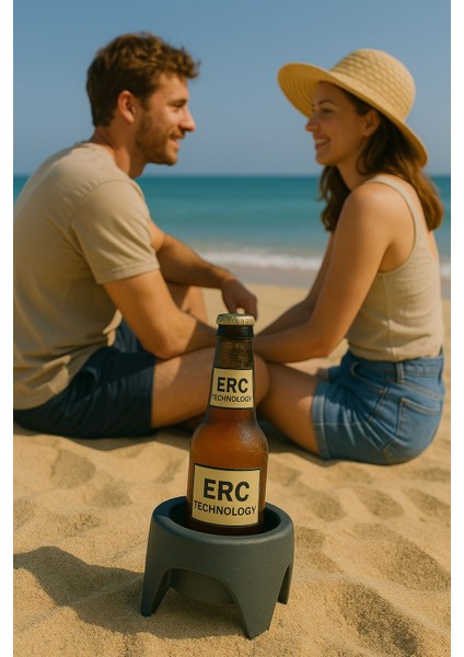 Siyah Renkli Pratik ve Şık Plaj Bardak Şişe Tutucu fiyatları