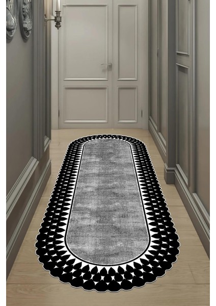 Yolluk Halı – Kaymaz Tabanlı, Yıkanabilir, Yumuşak Dokulu, Şık ve Dayanıklı Tasarım (Damla Özel SIYAH33)