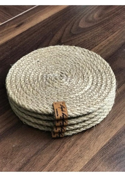 Doğal Hasır 4'lü Bardak Altlığı 12 Cm, Dekoratif ve El Yapımı fiyatları