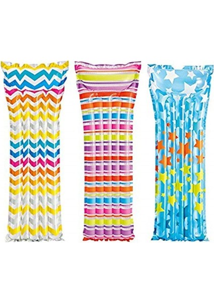 Turuncu Intex Baskılı Deniz Yatağı - Rahat ve Keyifli Deniz Keyfi Için Ideal