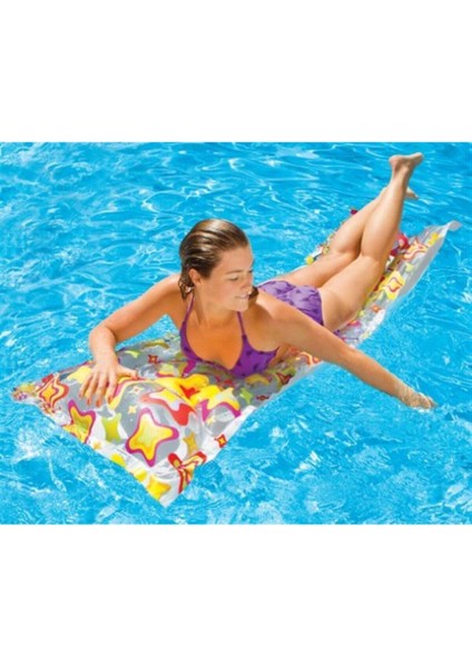 Turuncu Intex Baskılı Deniz Yatağı - Rahat ve Keyifli Deniz Keyfi Için Ideal fiyatları