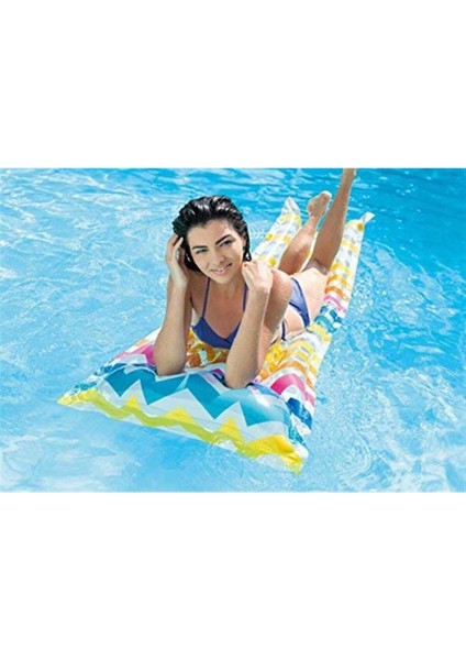 Turuncu Intex Baskılı Deniz Yatağı - Rahat ve Keyifli Deniz Keyfi Için Ideal modelleri