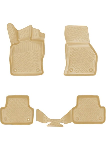 Audi A3 8V Bej 3D Havuzlu Paspas 2013 ve 2020