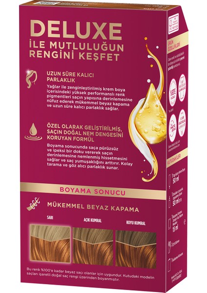 Deluxe Kalıcı Renkler 9-7 Açık Bakır Saç Boyası modelleri