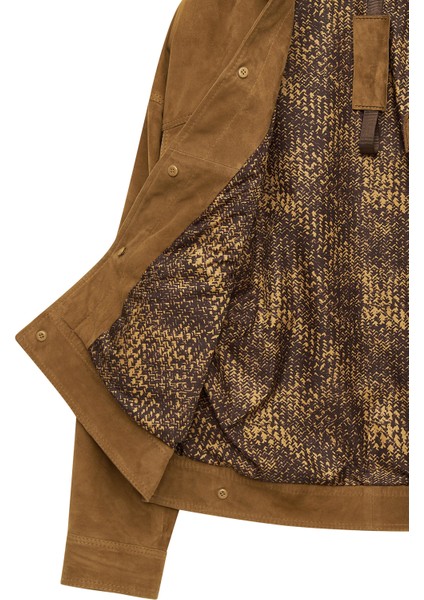 Valenza Kadın Camel Süet Deri Ceket 24WGD527610