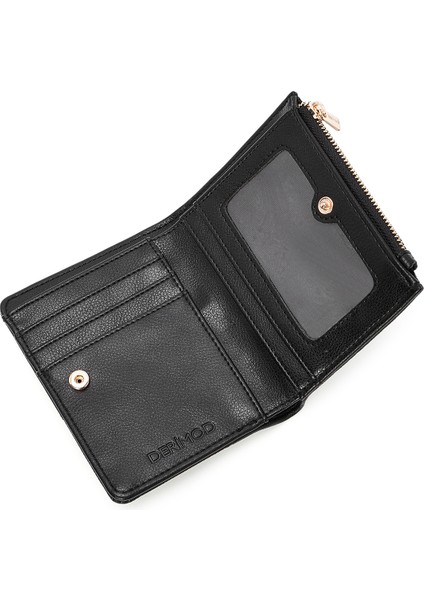 Kadın Siyah Desenli Cüzdan 000A2D562314