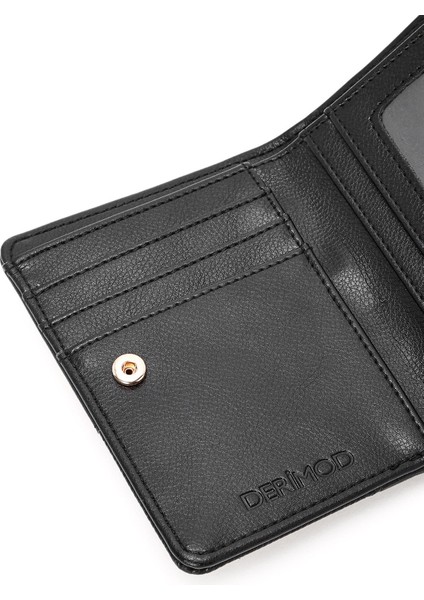 Kadın Siyah Desenli Cüzdan 000A2D562314