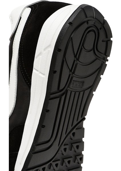 Erkek Siyah Bağcıklı Deri Sneaker 25SFD707414