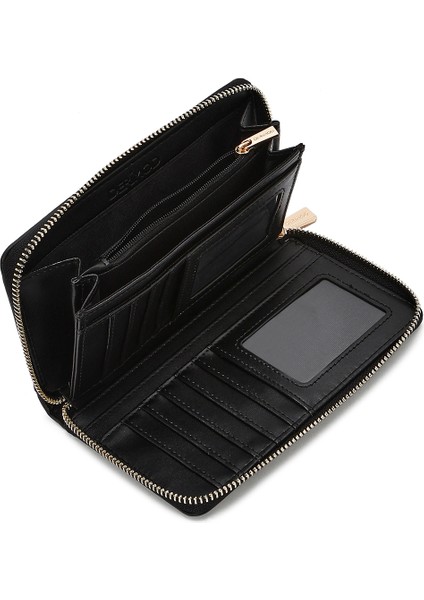 Kadın Siyah Baskılı Cüzdan 000A2D562618