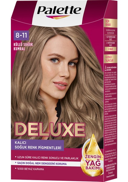 Deluxe 8-11 Küllü Soğuk Kumral Saç Boyası fiyatları