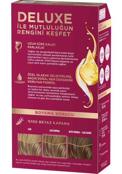 Deluxe 8-11 Küllü Soğuk Kumral Saç Boyası modelleri