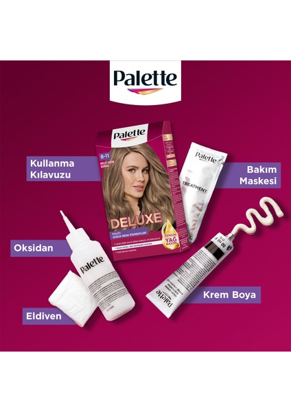 Deluxe 8-11 Küllü Soğuk Kumral Saç Boyası indirimleri