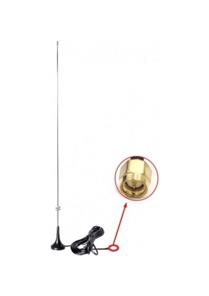 UT-108UV Dual Bant Araç Anteni Sma M (Erkek)