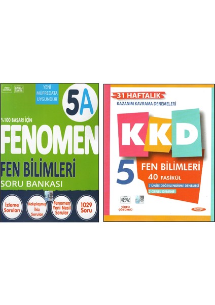 Fenomen 5.sınıf 5A Fen Bilimleri Soru Bankası+Kurmay Kkd Fen Bilimleri (2 Kitap)