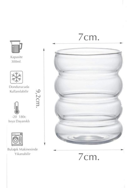 Turuncu Boğumlu Isıya Dayanıklı Borosilikat Bardak Kahve Çay Bubble Tea Viski fiyatları