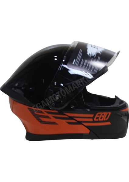 FR-965 EGO29 Glossy Flourosan Red Çene Açılır Kask – Siyah,turunc modelleri