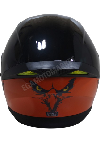 FR-965 EGO29 Glossy Flourosan Red Çene Açılır Kask – Siyah,turunc indirimleri