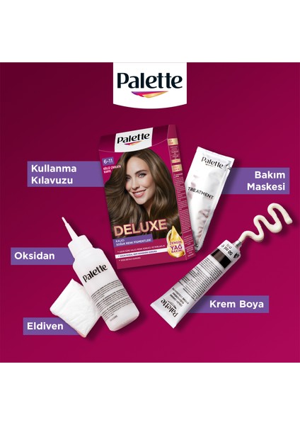 Deluxe Kalıcı Renkler 6-11 Küllü Çikolata Kahve Saç Boyası indirimleri