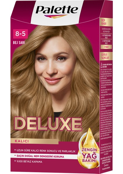 Deluxe Kalıcı Renkler 8-5 Bej Sarı Saç Boyası fiyatları