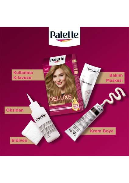 Deluxe Kalıcı Renkler 8-5 Bej Sarı Saç Boyası indirimleri