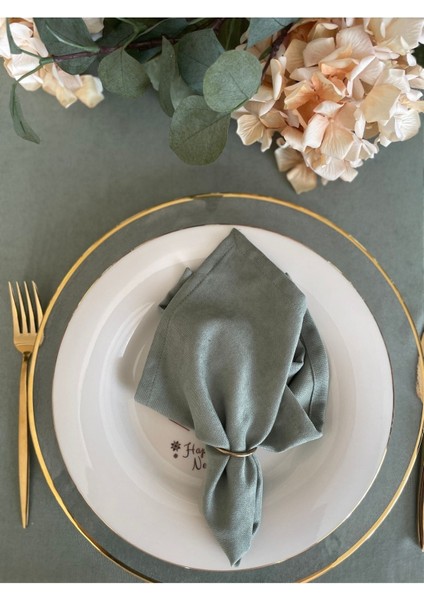 Kadife Dokulu Çağla Yeşili Peçete 6'lı, Şık ve Yumuşak Kullanım Sağlar. modelleri