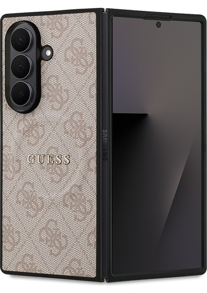 Galaxy Z Fold 7 Uyumlu Kılıf Guess Lisanslı M-Safe Özellikli 4g Desen Yazı Logolu Kapak Pembe