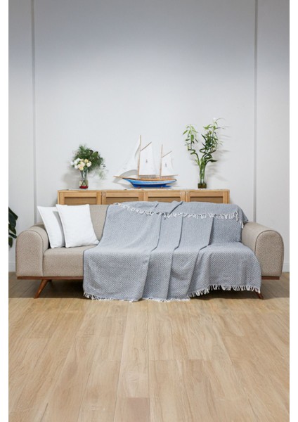 Gri Pamuklu 180X200 cm Koltuk Örtüsü, Yıkanabilir ve Şık Tasarım. fırsatları