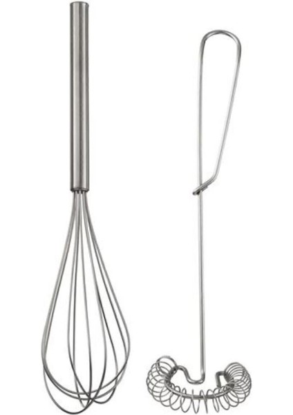 Ikili Çelik Çırpıcı ve Köpürtücü Seti, Dayanıklı ve Pratik Mutfak Araçları indirimleri
