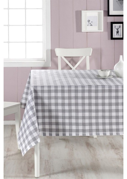 Gri Beyaz Kareli Çok Amaçlı Masa Örtüsü, Piknik ve Mutfak Kullanımı Için Ideal