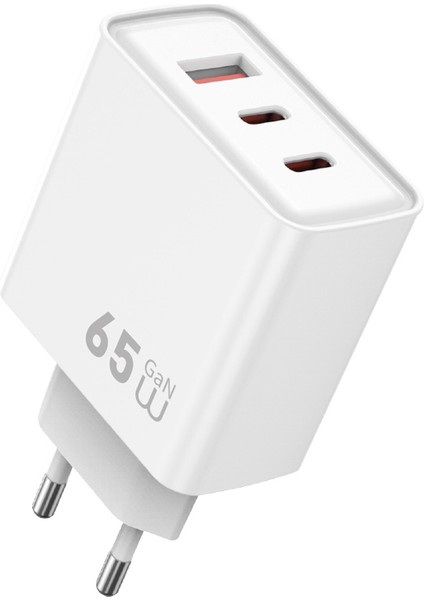 WI-G005 Essen Serisi Gan Tech Pd Hızlı Şarj Özellikli Şarj Başlığı 65W Beyaz modelleri