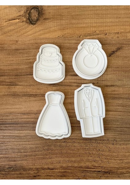 7'li Evlilik Temalı Kurabiye Kalıbı ve Damga Seti, Özel Anlarınızı Tatlandırın fırsatları