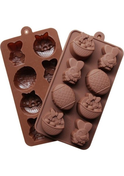 Kahverengi Yumurta Tavşan Silikon Çikolata Kalıbı, Pratik ve Şık Mutfak Aksesuarı