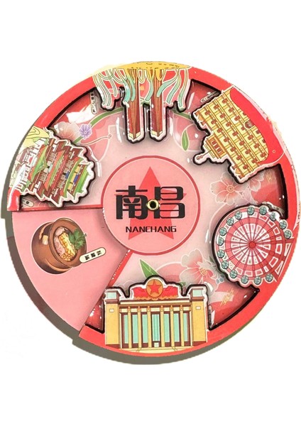 0131ÇIN Nanchang Seyahat Hediyelik Buzdolabı Çıkartmaları (Yurt Dışından)